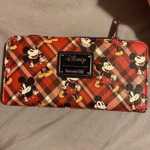 Plaid Mickey Mouse loungefly wallet